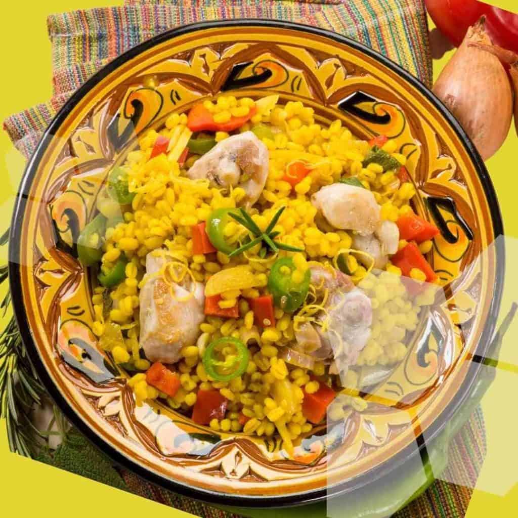 Paella de carnes